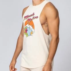 Muscle Nation Mens Surf Tank - Sand