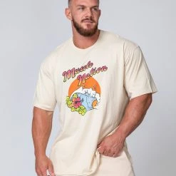 Muscle Nation Mens Surf Tee - Sand