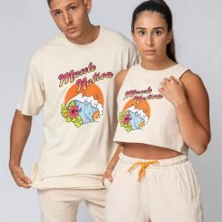 Muscle Nation Mens Surf Tee - Sand