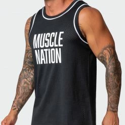 Muscle Nation 30% EOFY SALE Team MN Basketball Jersey - Black 13 Muscle Nation 30% EOFY SALE Team MN Basketball Jersey - Black