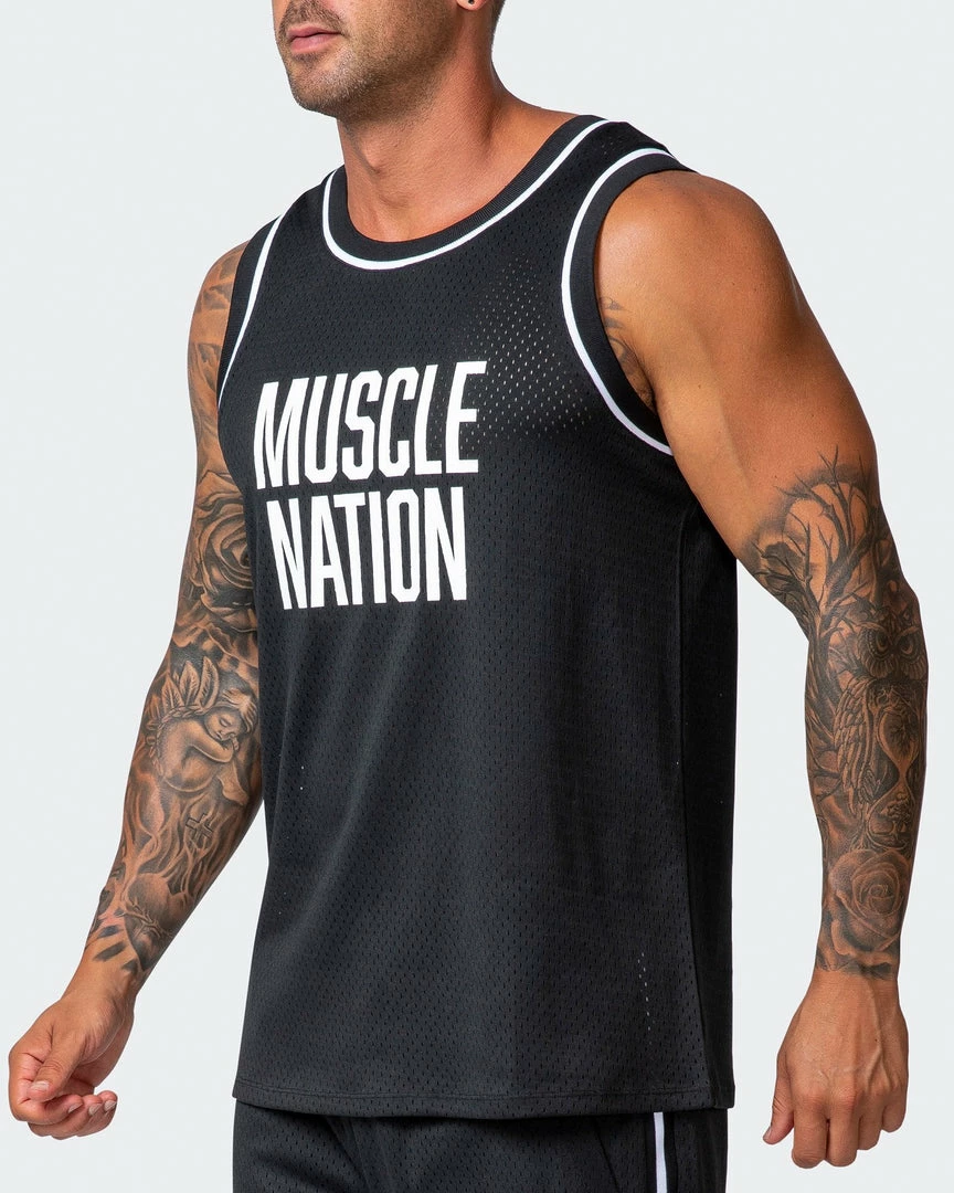 Muscle Nation 30% EOFY SALE Team MN Basketball Jersey - Black 5 Muscle Nation 30% EOFY SALE Team MN Basketball Jersey - Black