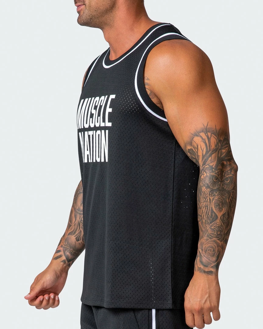 Muscle Nation 30% EOFY SALE Team MN Basketball Jersey - Black 6 Muscle Nation 30% EOFY SALE Team MN Basketball Jersey - Black