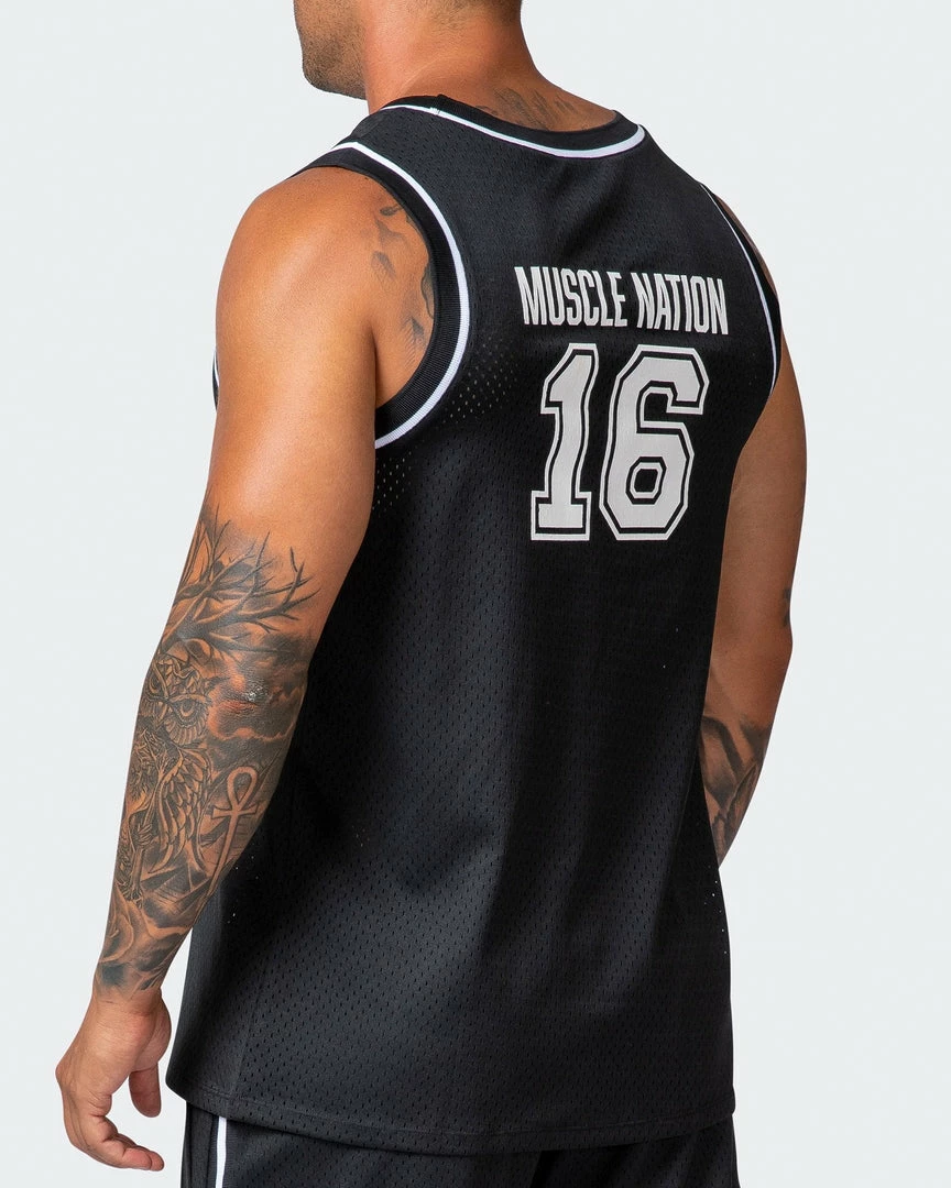 Muscle Nation 30% EOFY SALE Team MN Basketball Jersey - Black 7 Muscle Nation 30% EOFY SALE Team MN Basketball Jersey - Black