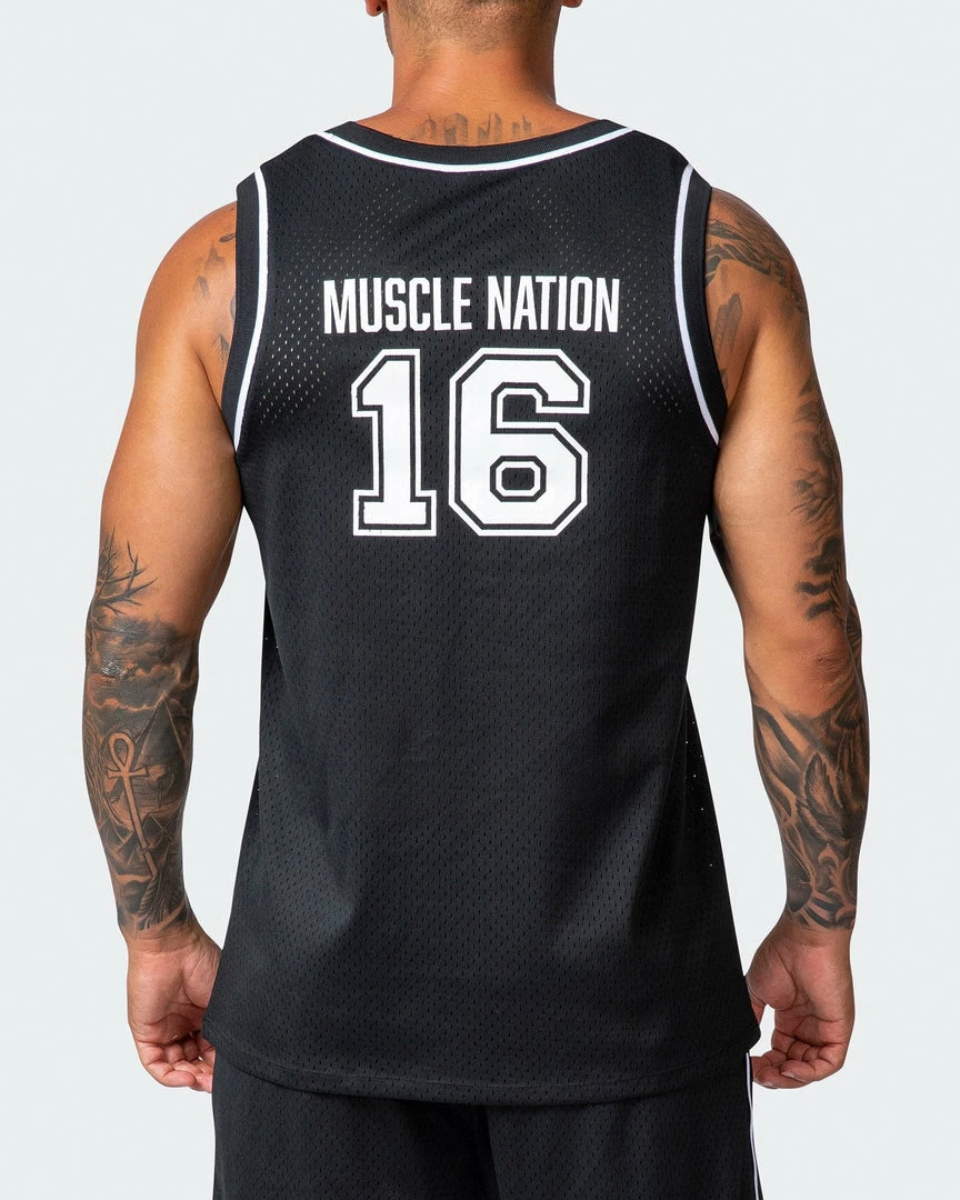 Muscle Nation 30% EOFY SALE Team MN Basketball Jersey - Black 8 Muscle Nation 30% EOFY SALE Team MN Basketball Jersey - Black