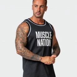 Muscle Nation 30% EOFY SALE Team MN Basketball Jersey - Black 17 Muscle Nation 30% EOFY SALE Team MN Basketball Jersey - Black