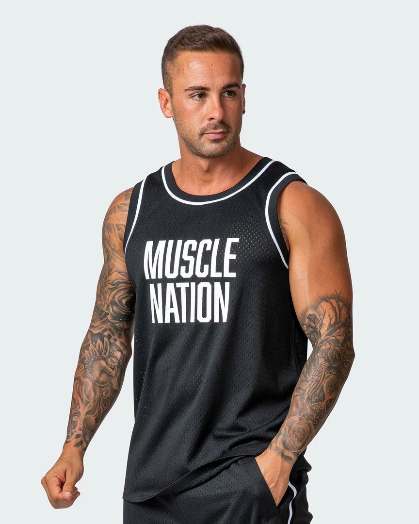 Muscle Nation 30% EOFY SALE Team MN Basketball Jersey - Black 10 Muscle Nation 30% EOFY SALE Team MN Basketball Jersey - Black