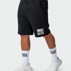 Muscle Nation Mens Unwind Shorts - Black 12 Muscle Nation Mens Unwind Shorts - Black