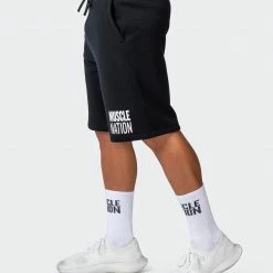 Muscle Nation Mens Unwind Shorts - Black 13 Muscle Nation Mens Unwind Shorts - Black