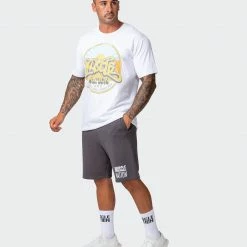 Muscle Nation Mens Unwind Shorts - Charcoal 21 Muscle Nation Mens Unwind Shorts - Charcoal