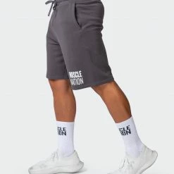 Muscle Nation Mens Unwind Shorts - Charcoal 15 Muscle Nation Mens Unwind Shorts - Charcoal