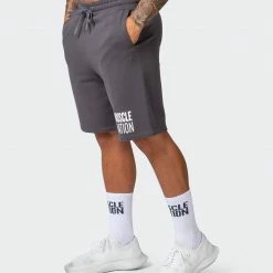 Muscle Nation Mens Unwind Shorts - Charcoal 19 Muscle Nation Mens Unwind Shorts - Charcoal