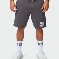 Muscle Nation Mens Unwind Shorts - Charcoal 20 Muscle Nation Mens Unwind Shorts - Charcoal