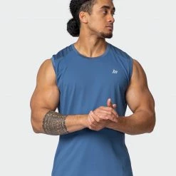 Muscle Nation Ventilation Tank - Denim Blue In The Limelight