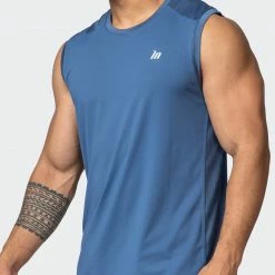 Muscle Nation Ventilation Tank - Denim Blue In The Limelight 11 Muscle Nation Ventilation Tank - Denim Blue In The Limelight