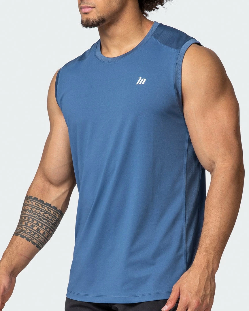 Muscle Nation Ventilation Tank - Denim Blue In The Limelight 5 Muscle Nation Ventilation Tank - Denim Blue In The Limelight