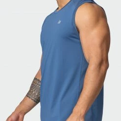 Muscle Nation Ventilation Tank - Denim Blue In The Limelight 12 Muscle Nation Ventilation Tank - Denim Blue In The Limelight
