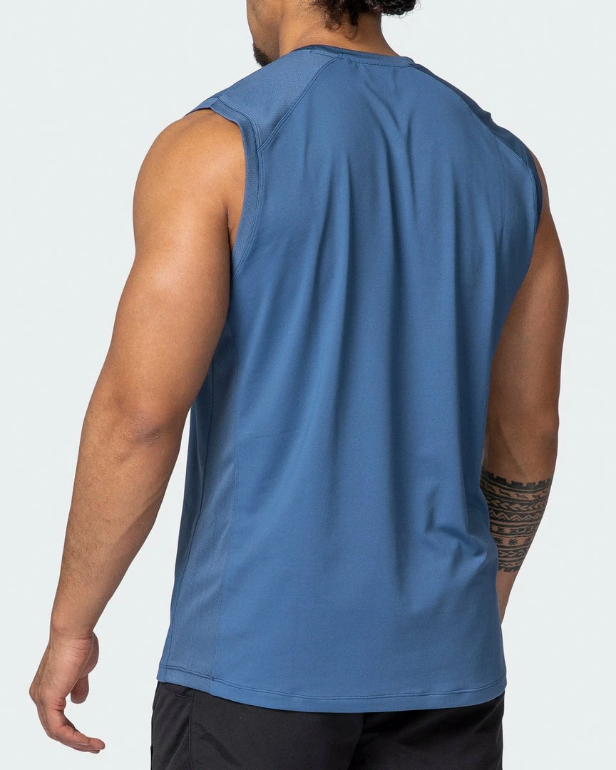 Muscle Nation Ventilation Tank - Denim Blue In The Limelight 7 Muscle Nation Ventilation Tank - Denim Blue In The Limelight