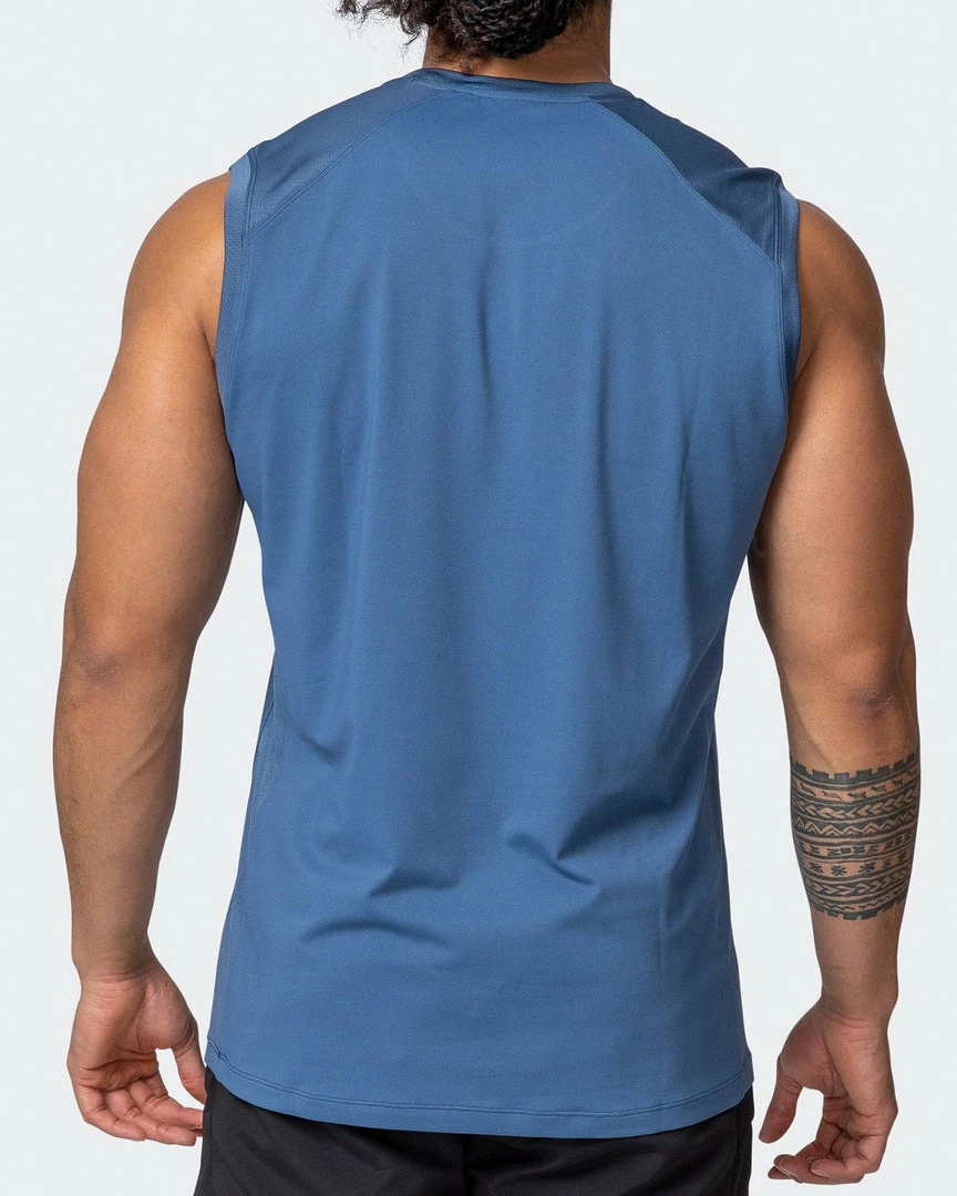 Muscle Nation Ventilation Tank - Denim Blue In The Limelight 8 Muscle Nation Ventilation Tank - Denim Blue In The Limelight