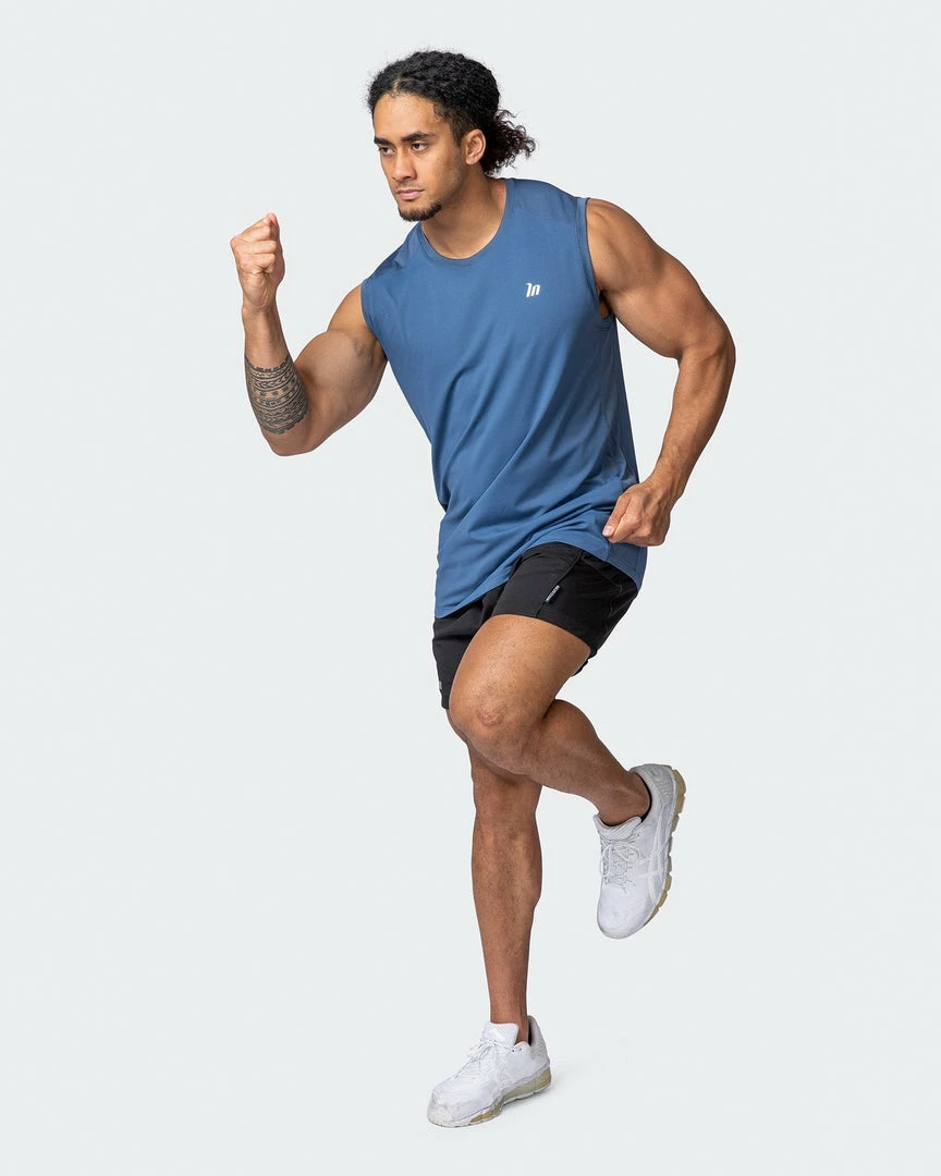 Muscle Nation Ventilation Tank - Denim Blue In The Limelight 9 Muscle Nation Ventilation Tank - Denim Blue In The Limelight