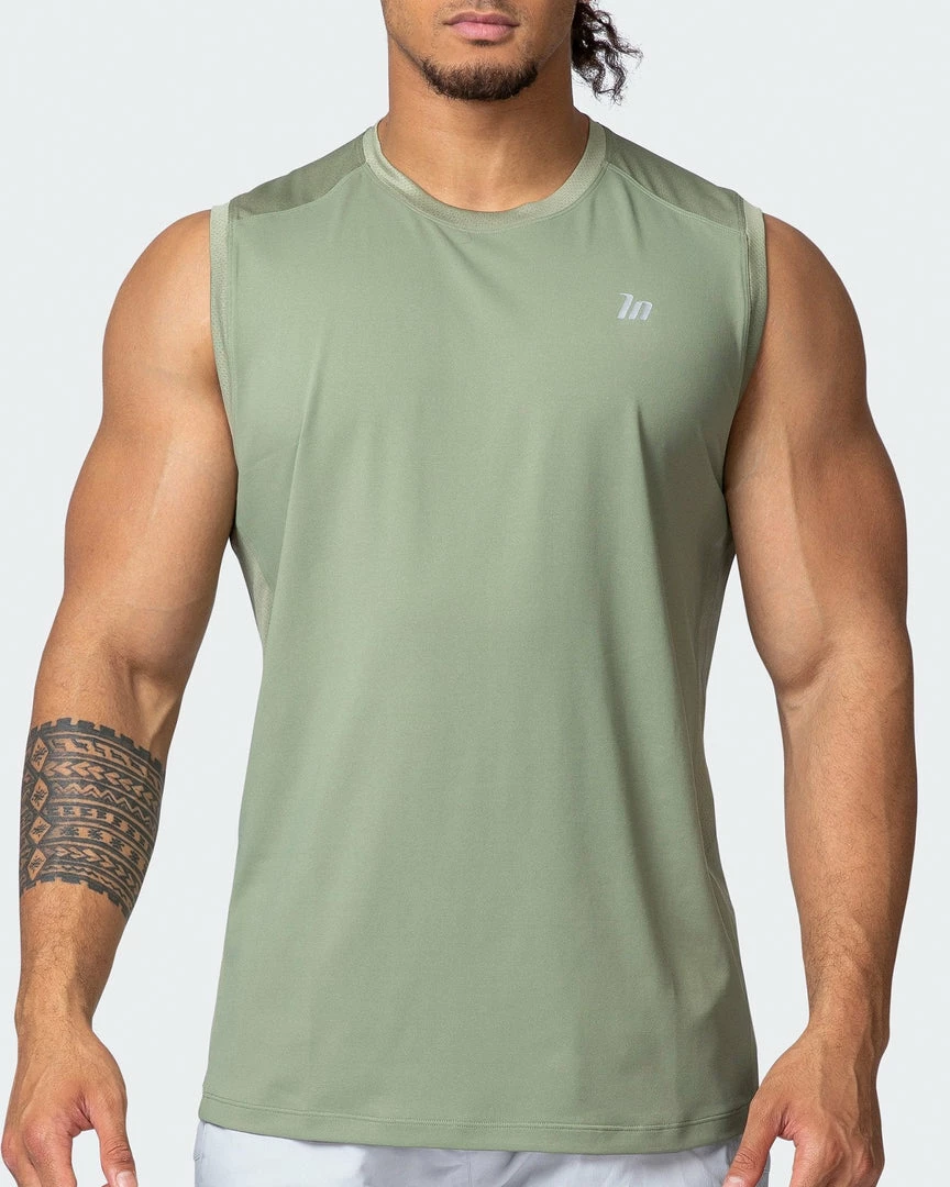 Muscle Nation Ventilation Tank - Sage Green 4 Muscle Nation Ventilation Tank - Sage Green