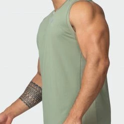 Muscle Nation Ventilation Tank - Sage Green 12 Muscle Nation Ventilation Tank - Sage Green