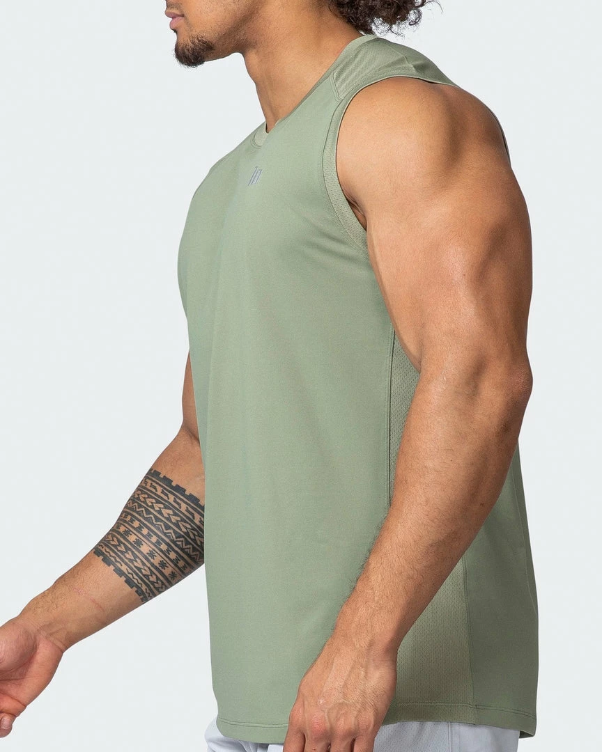 Muscle Nation Ventilation Tank - Sage Green 6 Muscle Nation Ventilation Tank - Sage Green