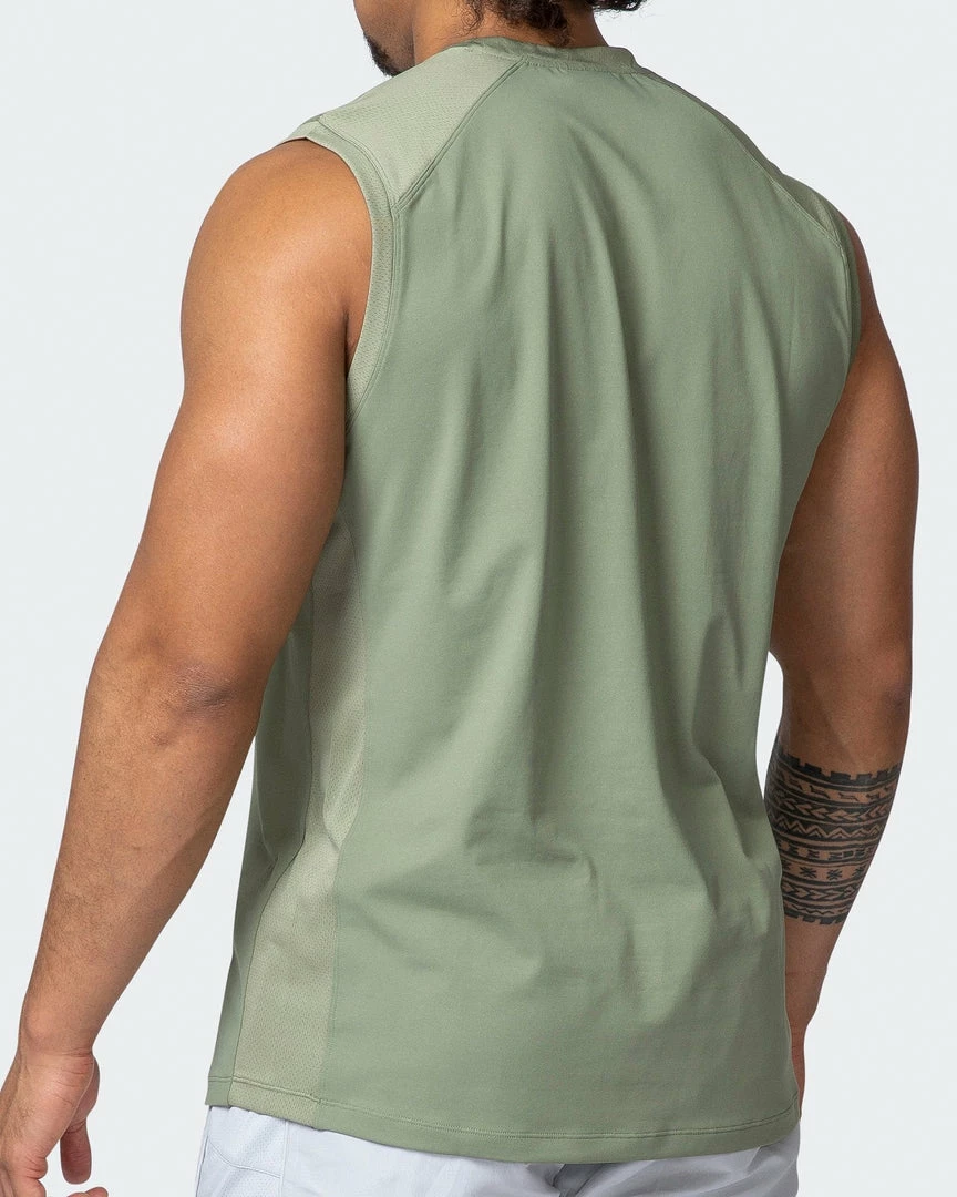 Muscle Nation Ventilation Tank - Sage Green 7 Muscle Nation Ventilation Tank - Sage Green