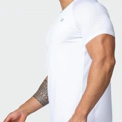 Muscle Nation Ventilation Tee - White In The Limelight