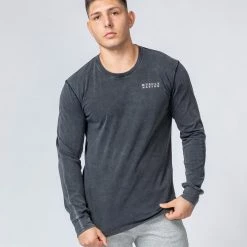 Muscle Nation Vintage Long Sleeve - Cosmic Washed Black