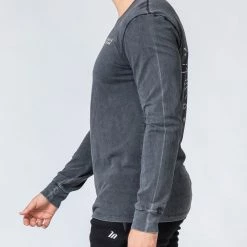 Muscle Nation Vintage Long Sleeve - Cosmic Washed Black