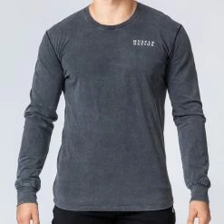 Muscle Nation Vintage Long Sleeve - Cosmic Washed Black