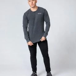 Muscle Nation Vintage Long Sleeve - Cosmic Washed Black