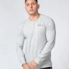 Muscle Nation Winter Vintage Long Sleeve - Cosmic Washed Light Grey