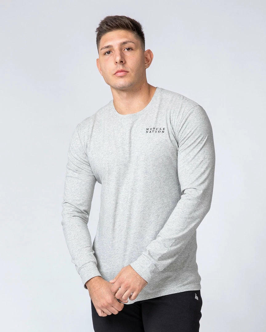Muscle Nation Winter Vintage Long Sleeve - Cosmic Washed Light Grey 3 Muscle Nation Winter Vintage Long Sleeve - Cosmic Washed Light Grey