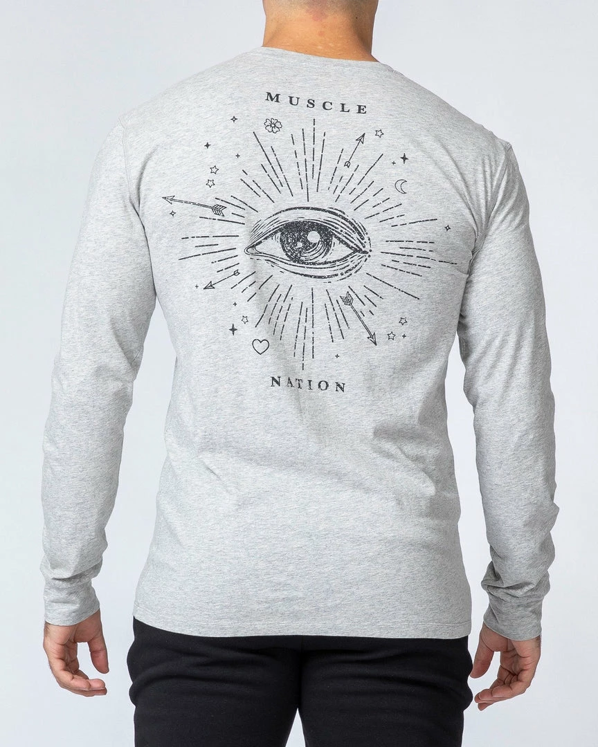 Muscle Nation Winter Vintage Long Sleeve - Cosmic Washed Light Grey 5 Muscle Nation Winter Vintage Long Sleeve - Cosmic Washed Light Grey