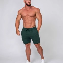 Muscle Nation Mens Vintage Shorts - Emerald Green 11 Muscle Nation Mens Vintage Shorts - Emerald Green