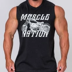 Muscle Nation Mens Vintage Tank - Motorbike