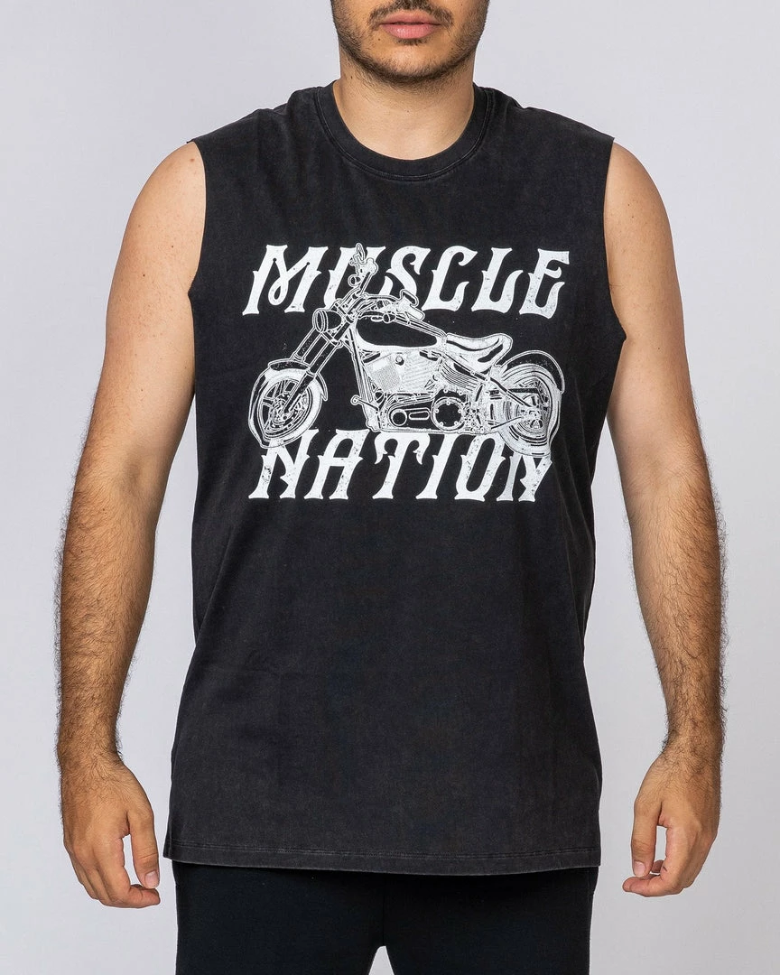 Muscle Nation Mens Vintage Tank - Motorbike 5 Muscle Nation Mens Vintage Tank - Motorbike