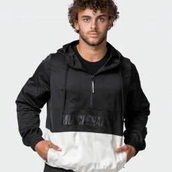 Muscle Nation Mens Weightless Windbreaker - Black / Dew