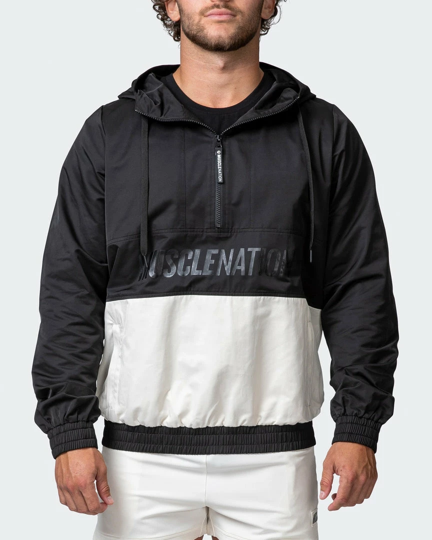 Muscle Nation Mens Weightless Windbreaker - Black / Dew 4 Muscle Nation Mens Weightless Windbreaker - Black / Dew