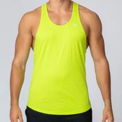 Muscle Nation Y Back Singlet - Acid Lime Mens