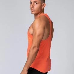 Muscle Nation Y Back Singlet - Hot Coral Mens