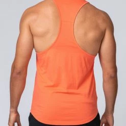 Muscle Nation Y Back Singlet - Hot Coral Mens