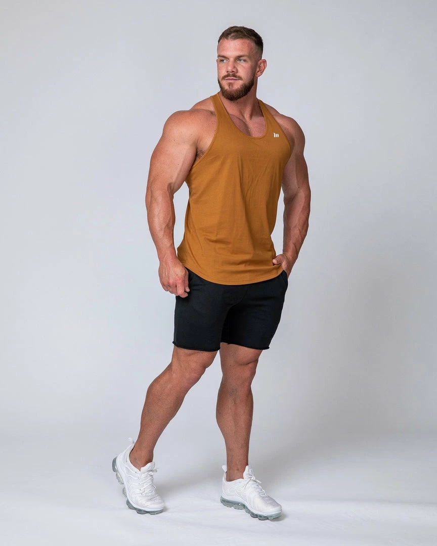 Muscle Nation Y Back Singlet - Latte Mens 4 Muscle Nation Y Back Singlet - Latte Mens