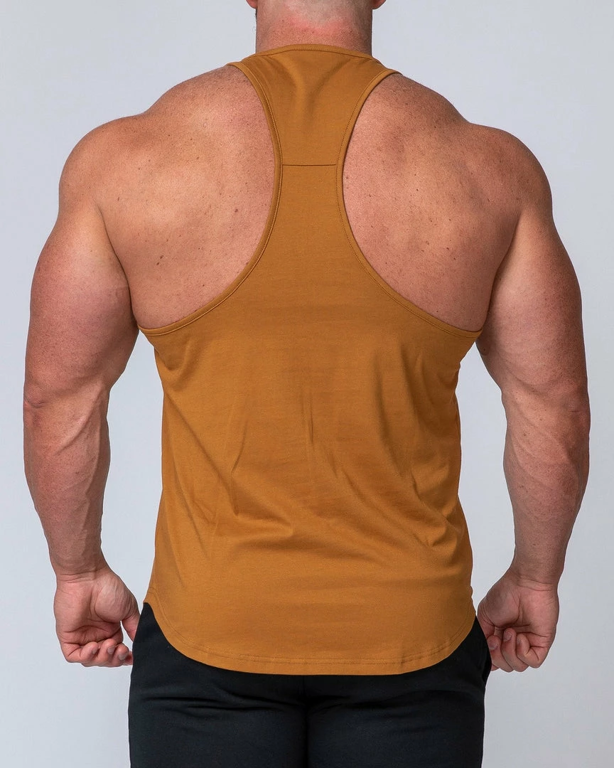 Muscle Nation Y Back Singlet - Latte Mens 5 Muscle Nation Y Back Singlet - Latte Mens