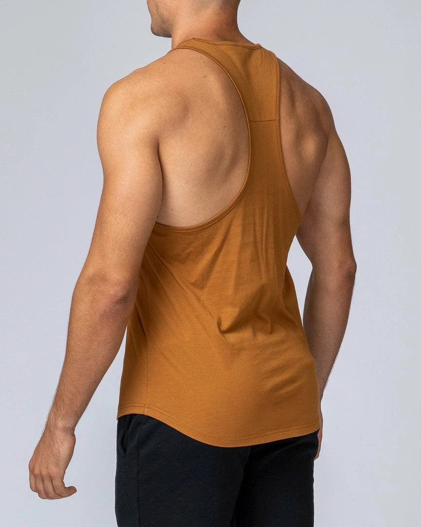 Muscle Nation Y Back Singlet - Latte Mens 6 Muscle Nation Y Back Singlet - Latte Mens