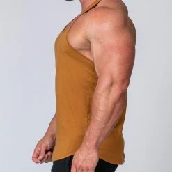 Muscle Nation Y Back Singlet - Latte Mens 14 Muscle Nation Y Back Singlet - Latte Mens