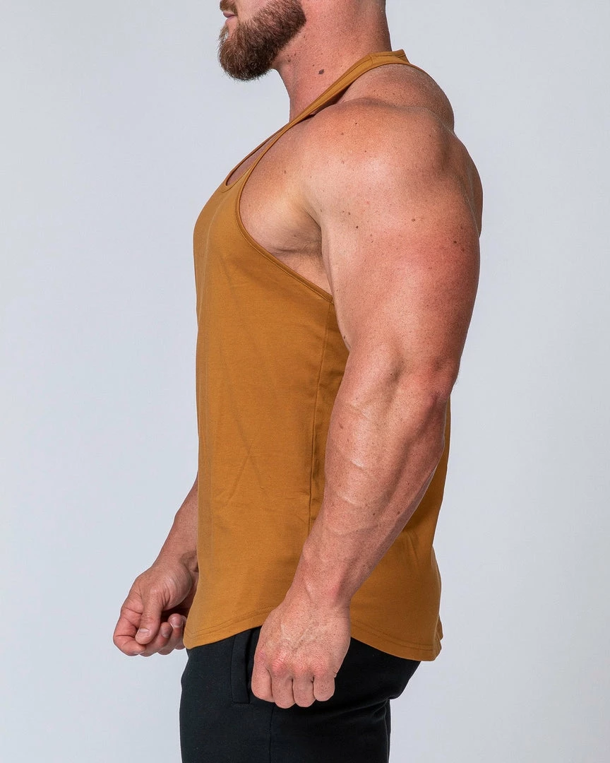 Muscle Nation Y Back Singlet - Latte Mens 7 Muscle Nation Y Back Singlet - Latte Mens