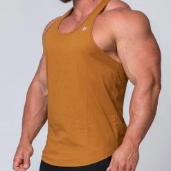 Muscle Nation Y Back Singlet - Latte Mens 15 Muscle Nation Y Back Singlet - Latte Mens