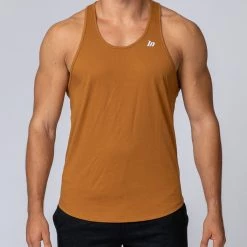Muscle Nation Y Back Singlet - Latte Mens 16 Muscle Nation Y Back Singlet - Latte Mens